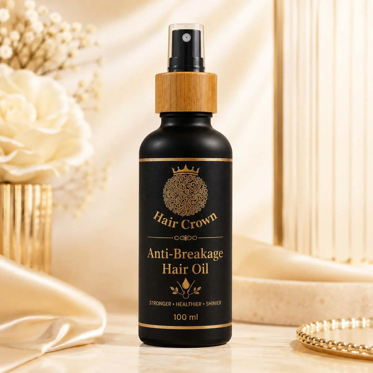 Hair Crown Anti-Breakage Hair Oil with spray closure